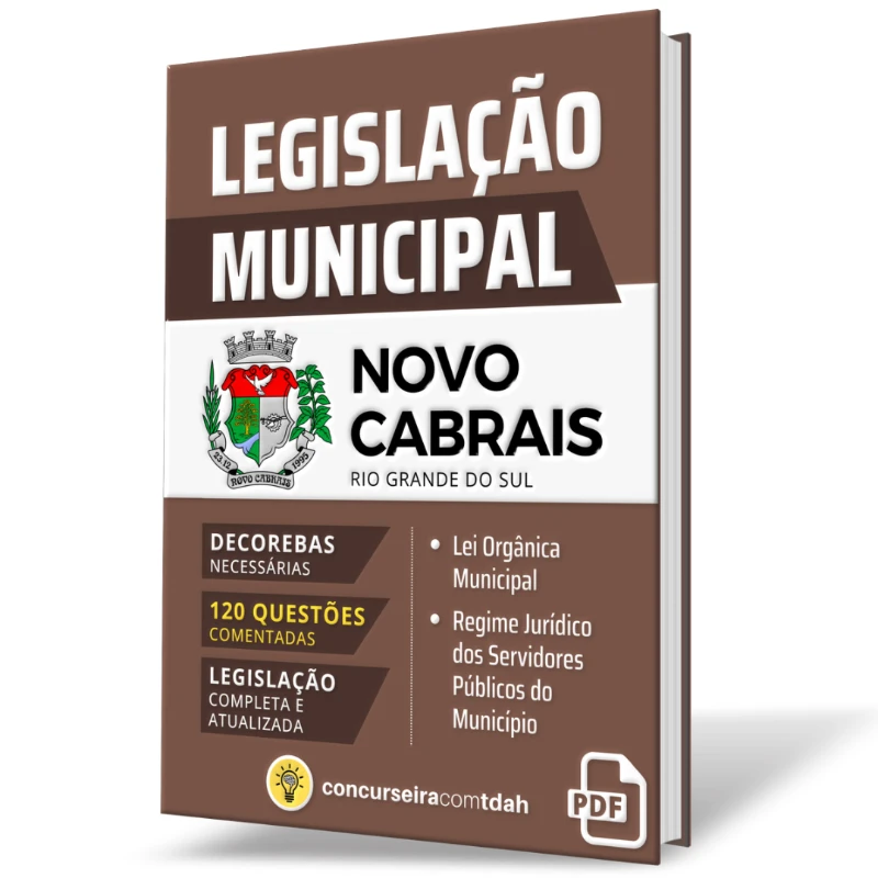 Capa: Legislação Municipal de Novo Cabrais/RS